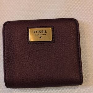 Fossil Rich Brown Leather Key & Card Holder